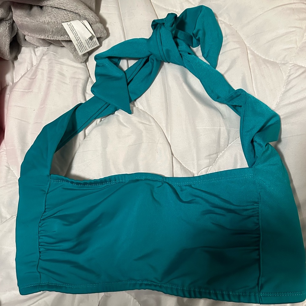 Green Halter Swim Top 14W